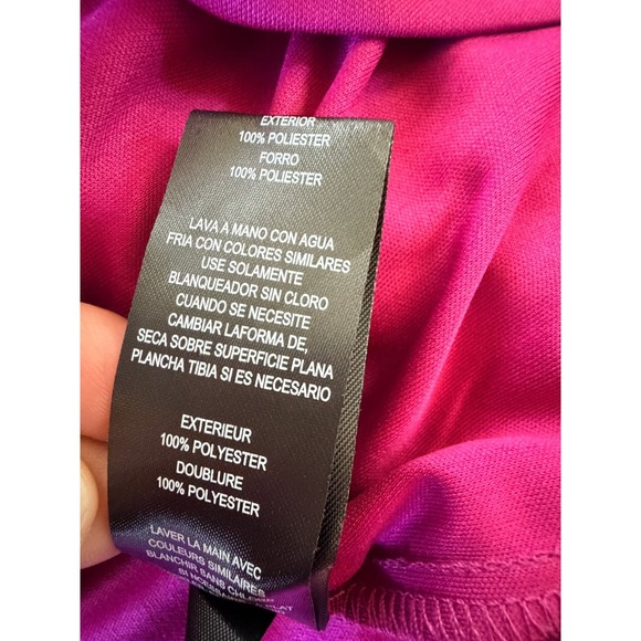 Jessica Howard Woman 24W Pink 40 Day Cocktail Dress Sheer Overlay Ruched - Picture 12 of 12